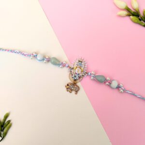 GAJRAKSHAK RAKHI WITH CUSTOMISED INITIAL